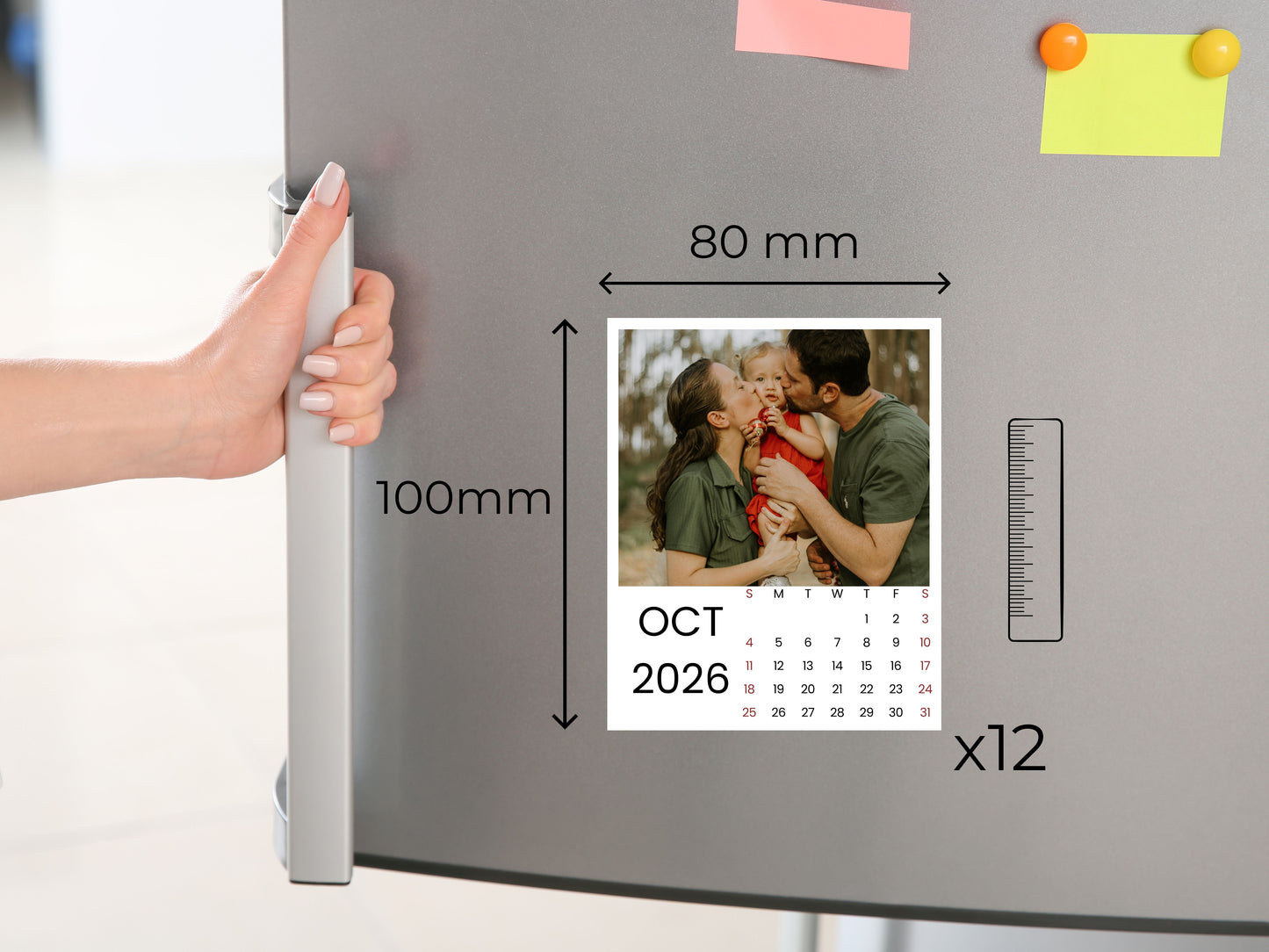 Magnet Kalender  12 Monate Set *2026*